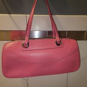 PRICE DROP Pink Leather Tusk Handbag